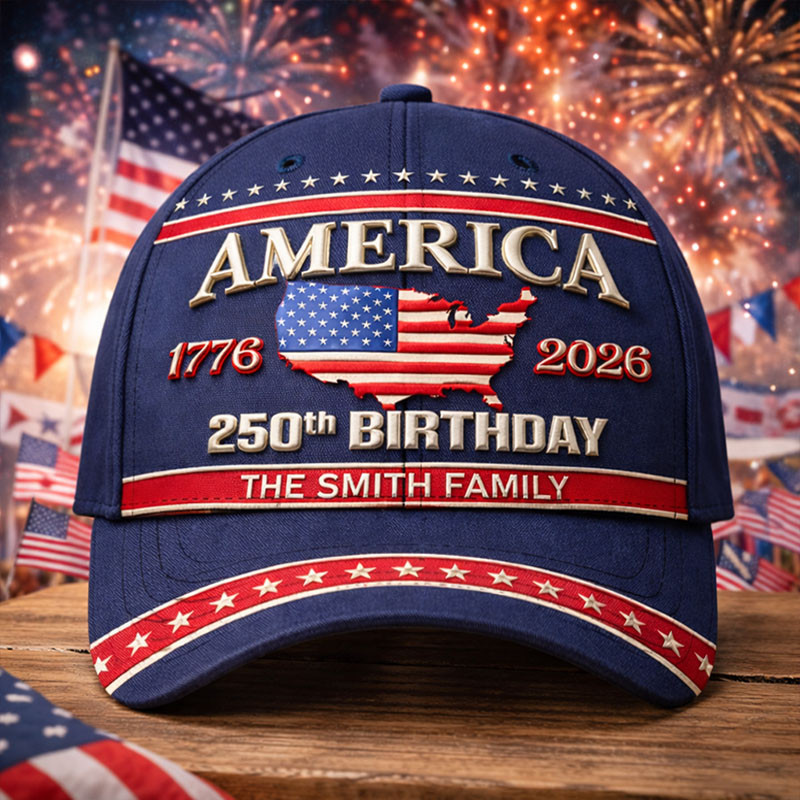 Personalized America 250th Anniversary 1776 2026 Hat Semiquincentennial Cap 4th Of July Gift