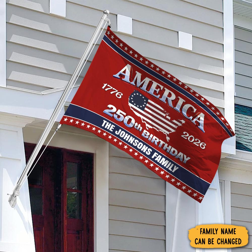 Personalized America 250th Anniversary USA House Flag America's 250Th Birthday Flag