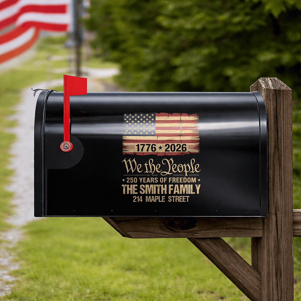 Personalized America 250th Birthday We The People Mailbox Cover America's Birthday Gift