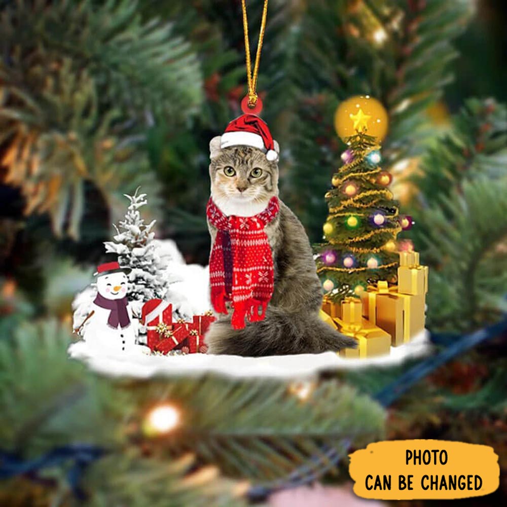 Personalized American Curl Cat Christmas Ornament Perfect Ornament Gift For Her
