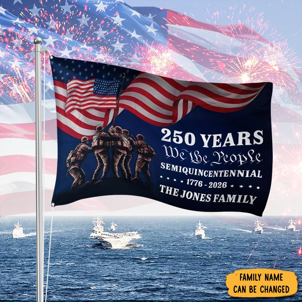 Personalized American Flag 250 Years Anniversary United States Semiquincentennial Gifts