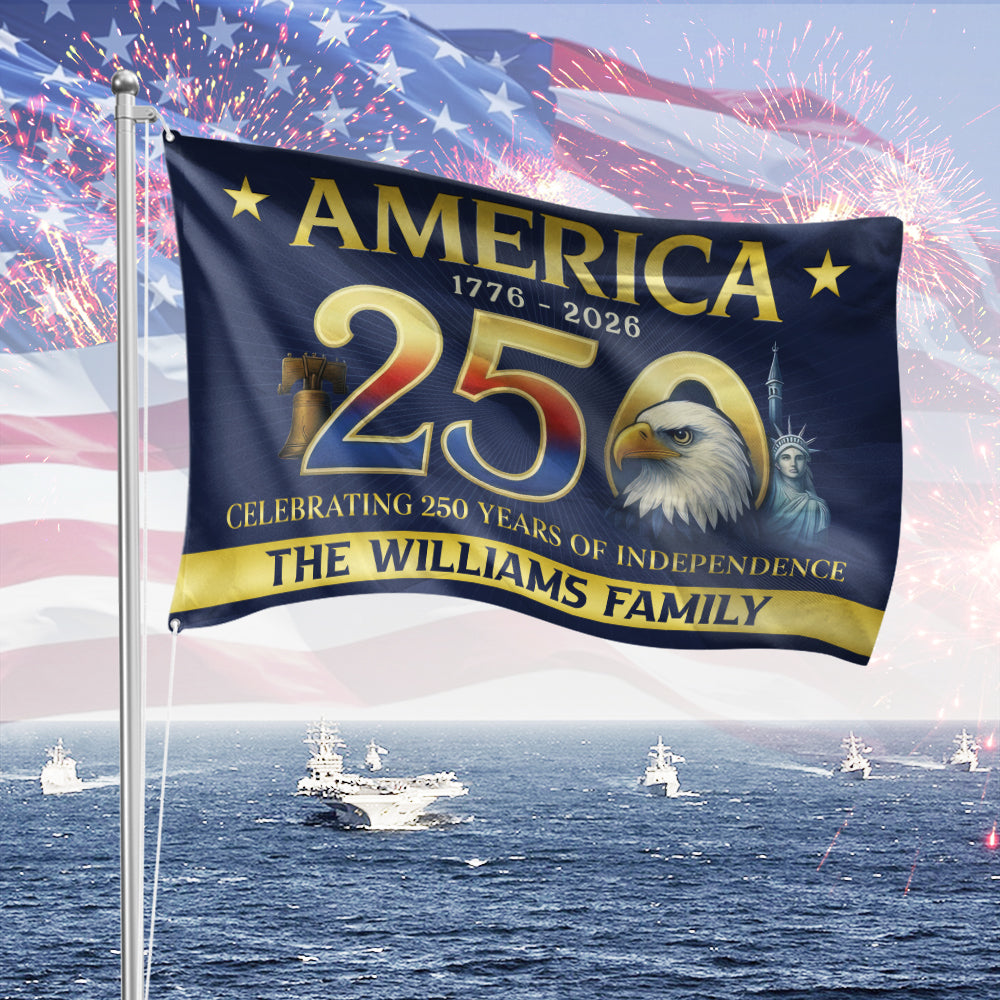 Personalized American Flag - America 250th Anniversary Double-sided Flag America 250 Merchandise Patriotic Mothers Day Gifts