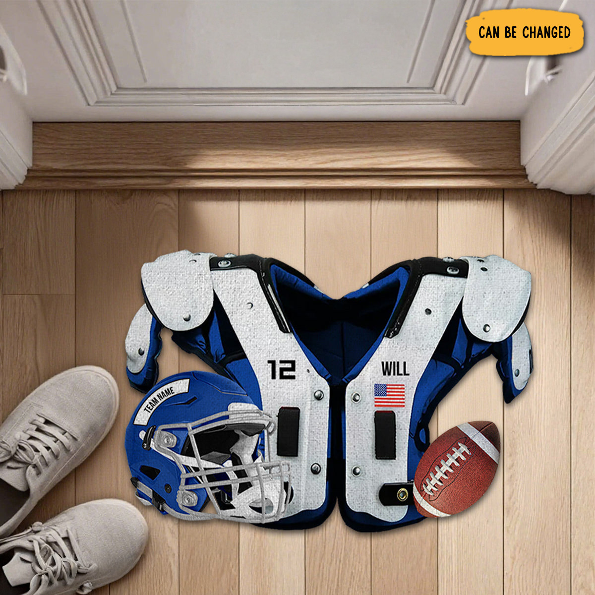 Personalized American Football Doormat Front Door Decor Ideas Gift For American Lovers