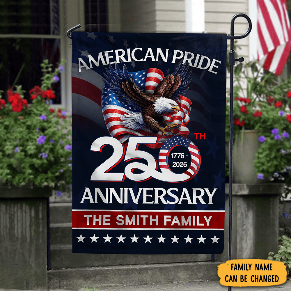 Personalized American Pride Patriotic 250th Anniversary Flag Patriotic Decorations