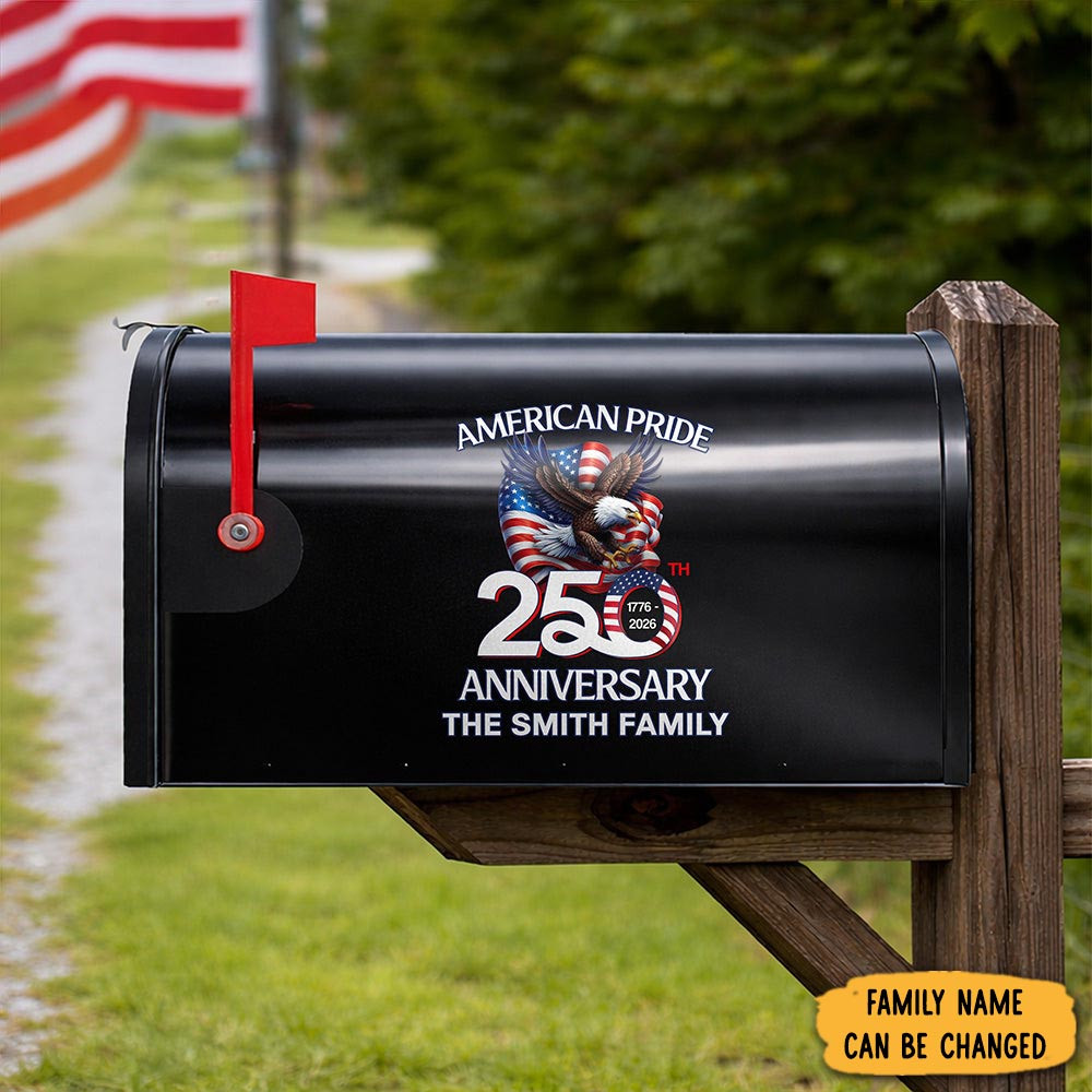 Personalized American Pride Patriotic 250th Anniversary Mailbox Cover America's 250 Birthday Gift Ideas