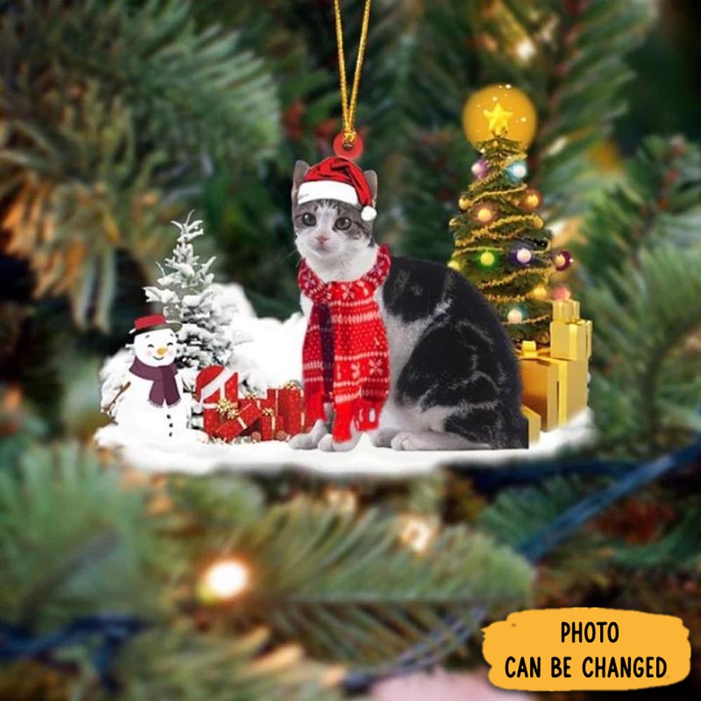 Personalized American Wirehair Cat Christmas Ornament Perfect Christmas Ornament Gift