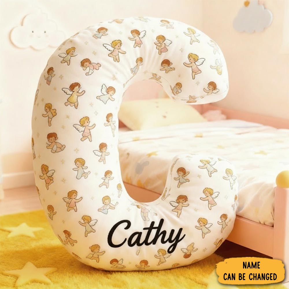 Personalized Angel Letter Pillow Custom Name Double Sided Pillow Sympathy Gift For Family