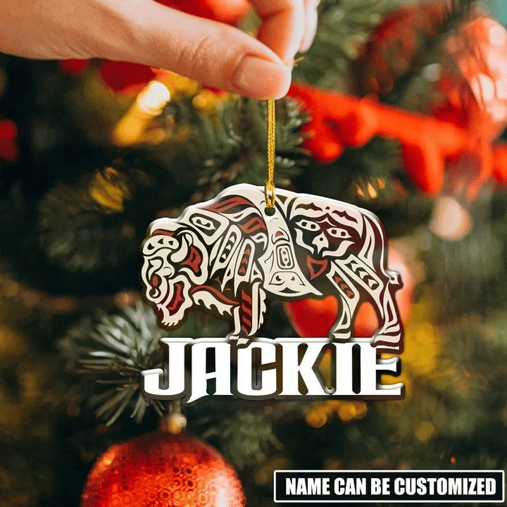 Personalized Animal Pacific Northwest Haida Art Christmas Ornament Tree Christmas Decor