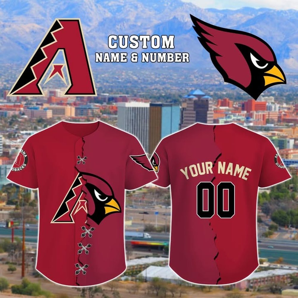 Personalized Arizona Diamondbacks x Arizona Cardinals Jersey Unique Gifts For Fans