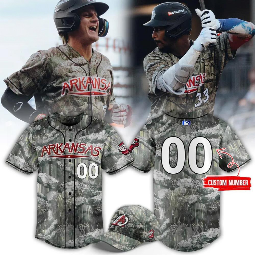 Personalized Arkansas Travelers Alternate Camo Baseball Jersey Gifts For Him