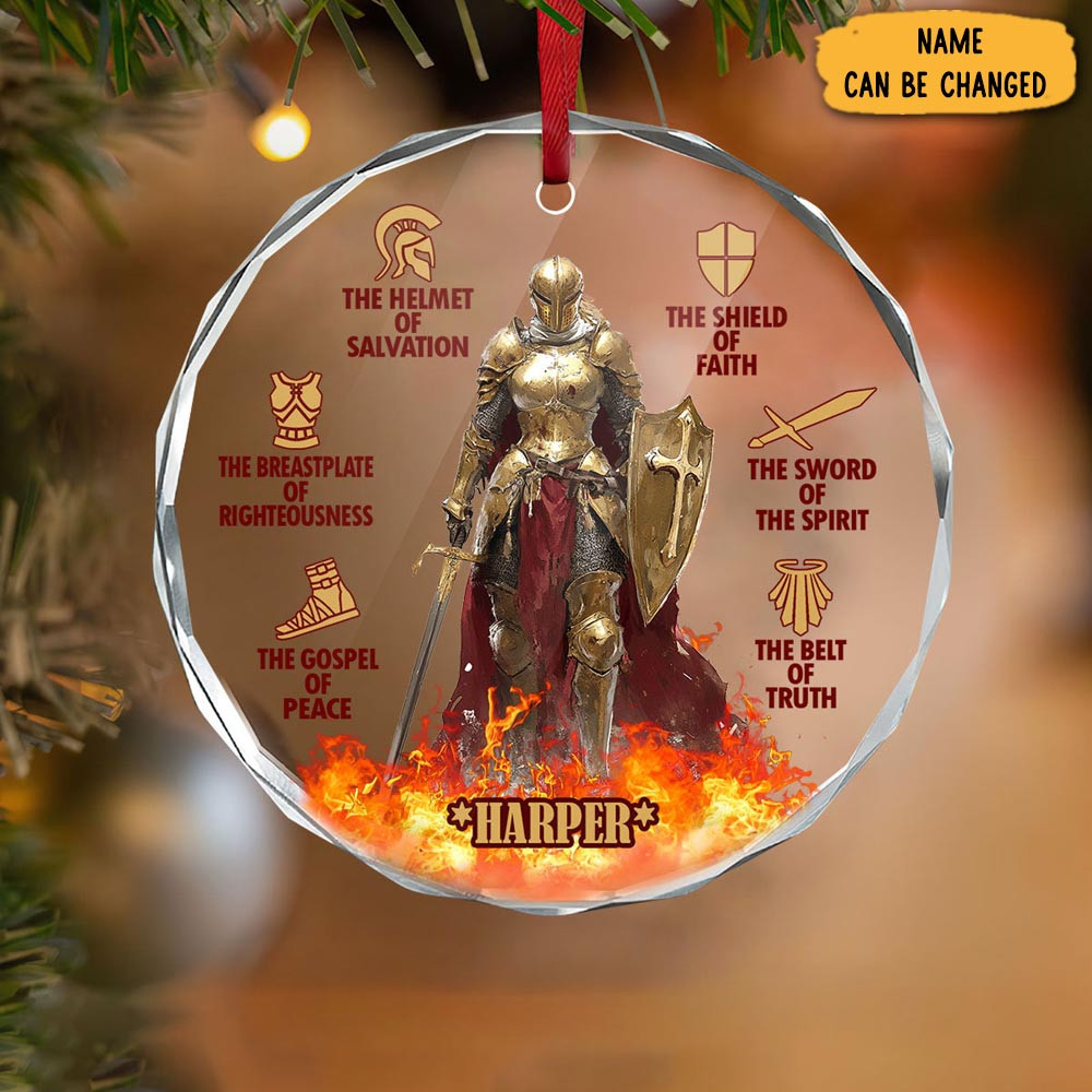 Personalized Armor Of God Christmas Ornament Xmas Decor Christian Christmas Gifts