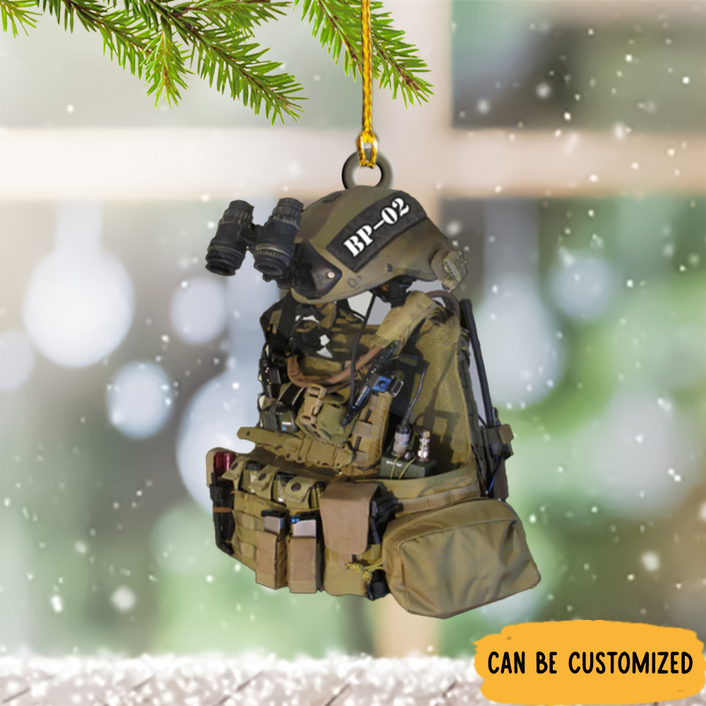 Personalized Army Christmas Ornament Military Ornaments For Christmas Tree 2024
