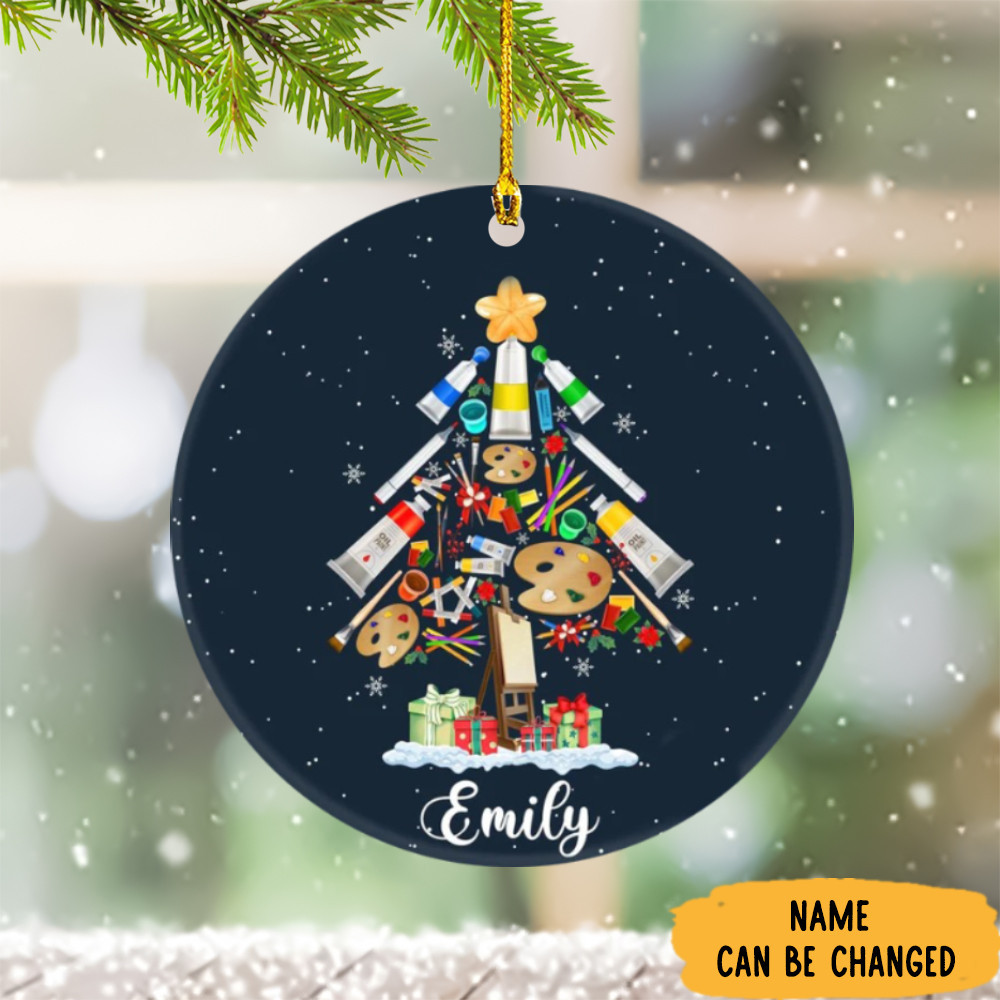 Personalized Artist Christmas Ornament Artist Ornament Gifts For Art Teacher