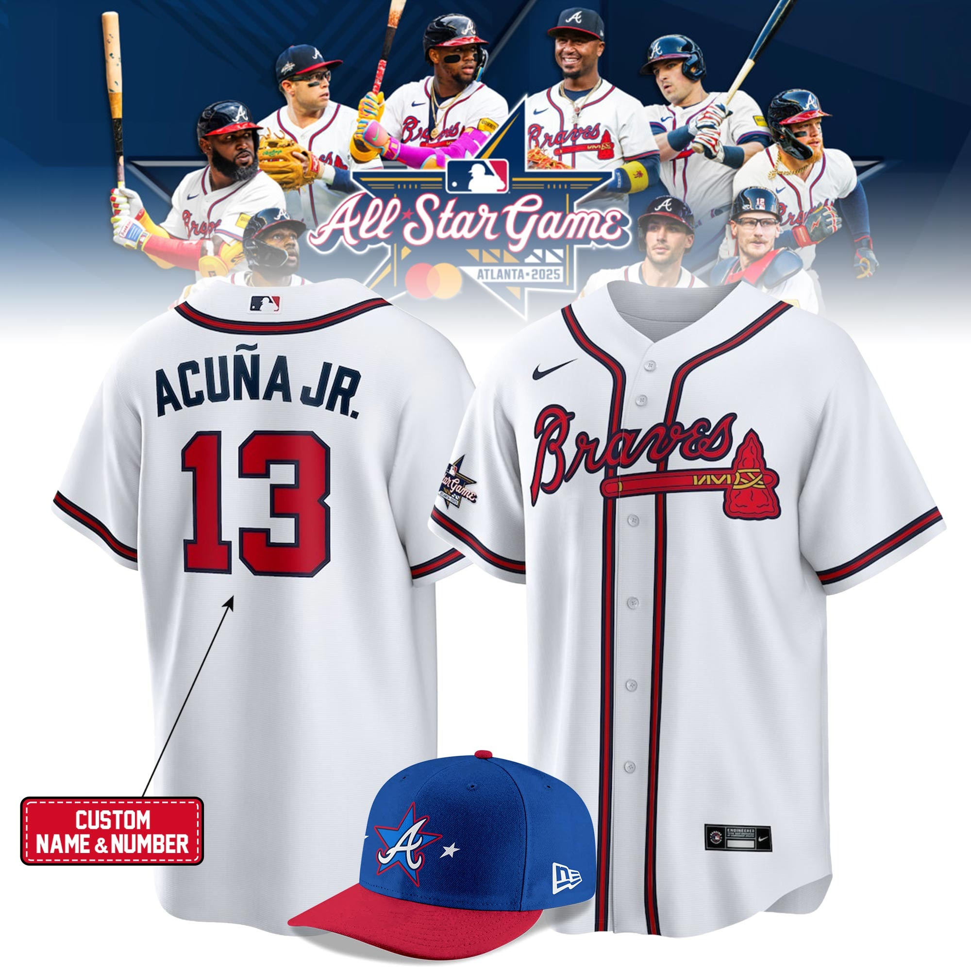 Personalized Atlanta Braves 2025 MLB All-Star Game Jersey Unique Gifts For Basketball Lovers