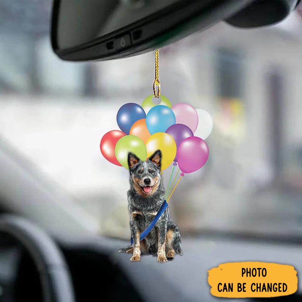 Personalized Australian Cattle Dog Fly With Bubbles Car Hanging Ornament Holiday Ornament For Home & Family
