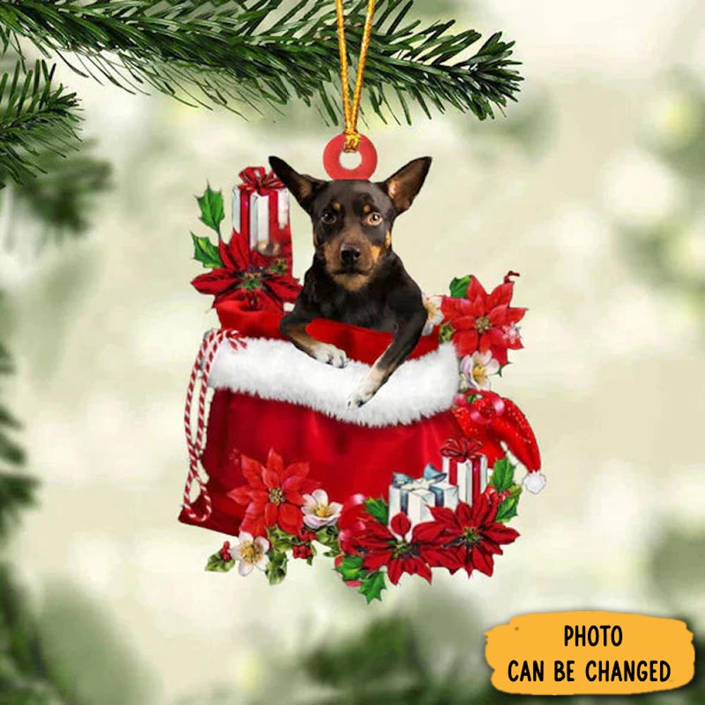 Personalized Australian Kelpie In Gift Bag Christmas Ornament Joyful Home Ornament Decor