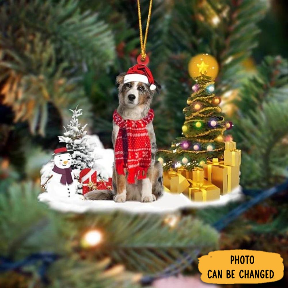 Personalized Australian Shepherd Christmas Ornament Magical Christmas Tree Ornament