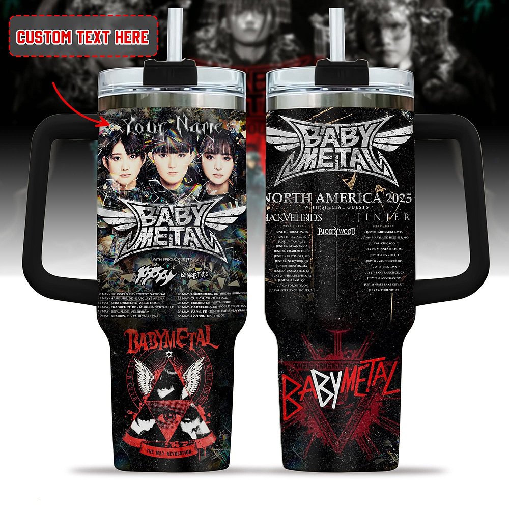 Personalized Babymetal 2025 North America Tour Tumbler Best Custom Gift For Music Fans