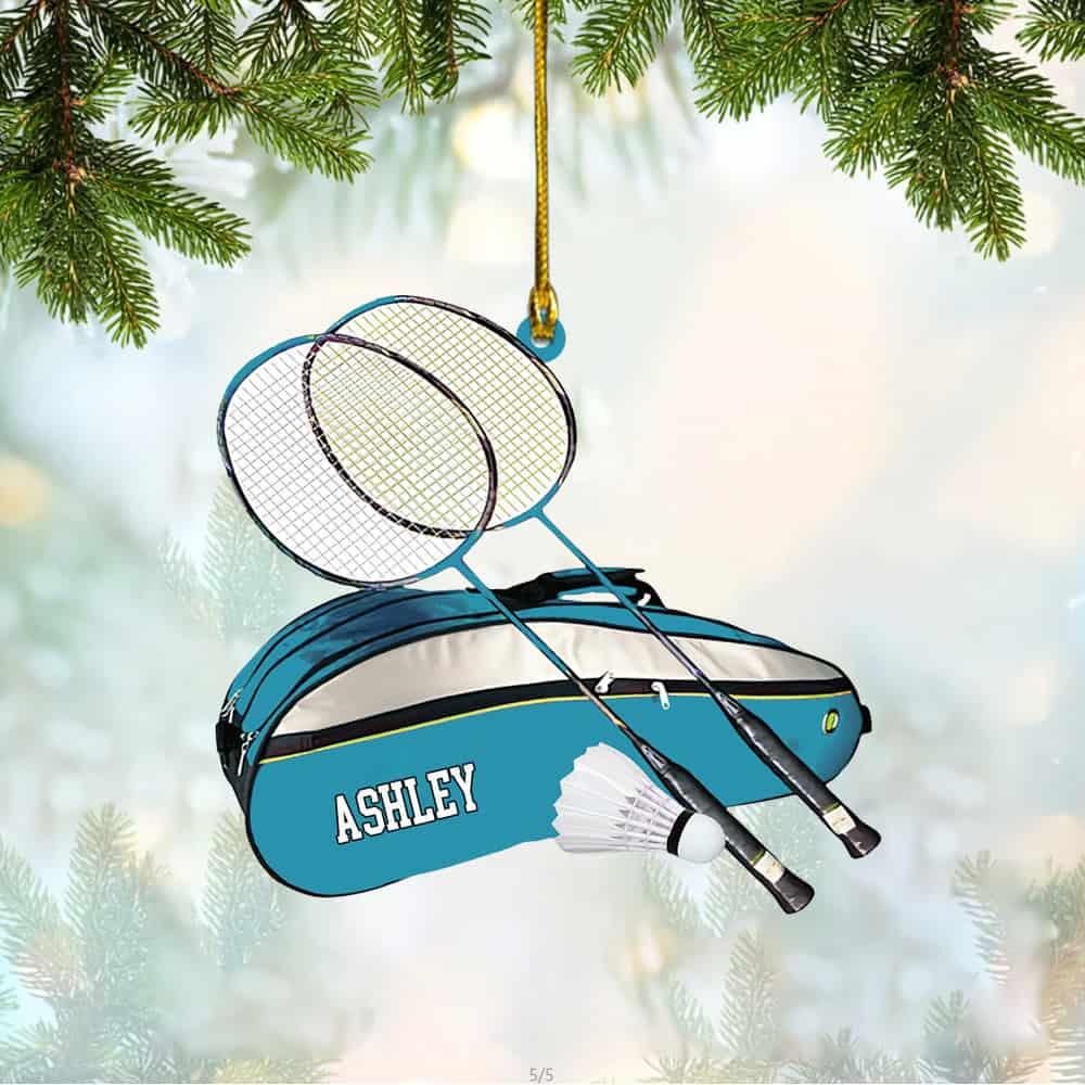 Personalized Badminton Christmas Ornament Gift For Badminton Lover