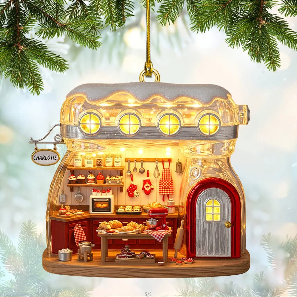 Personalized Baking Mixer Cozy Custom Flat Acrylic Ornament Christmas Gift For Baking Lovers