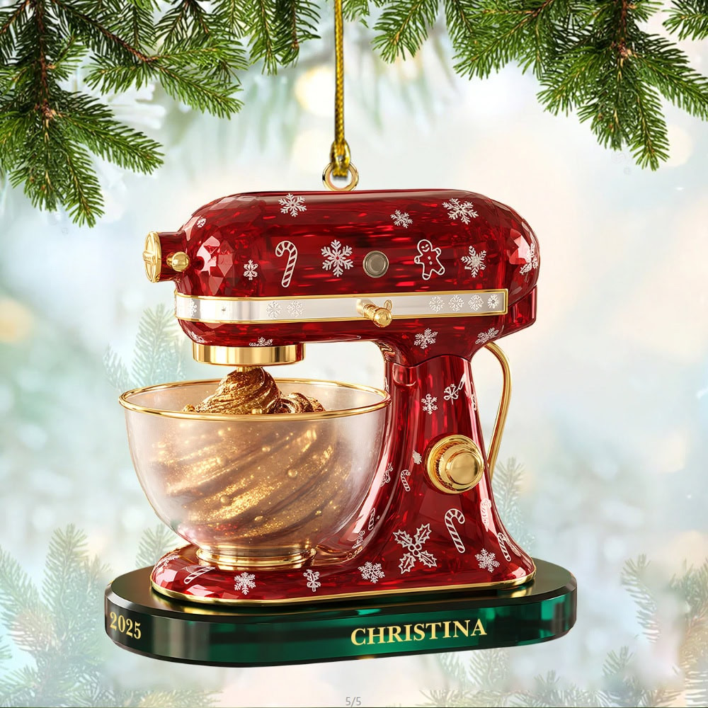 Personalized Baking Mixer Custom Flat Acrylic Ornament Gift For Baking Lovers
