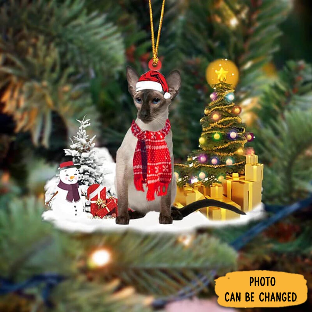 Personalized Balinese Cat Christmas Ornament Memorable Anniversary Ornament Keepsake