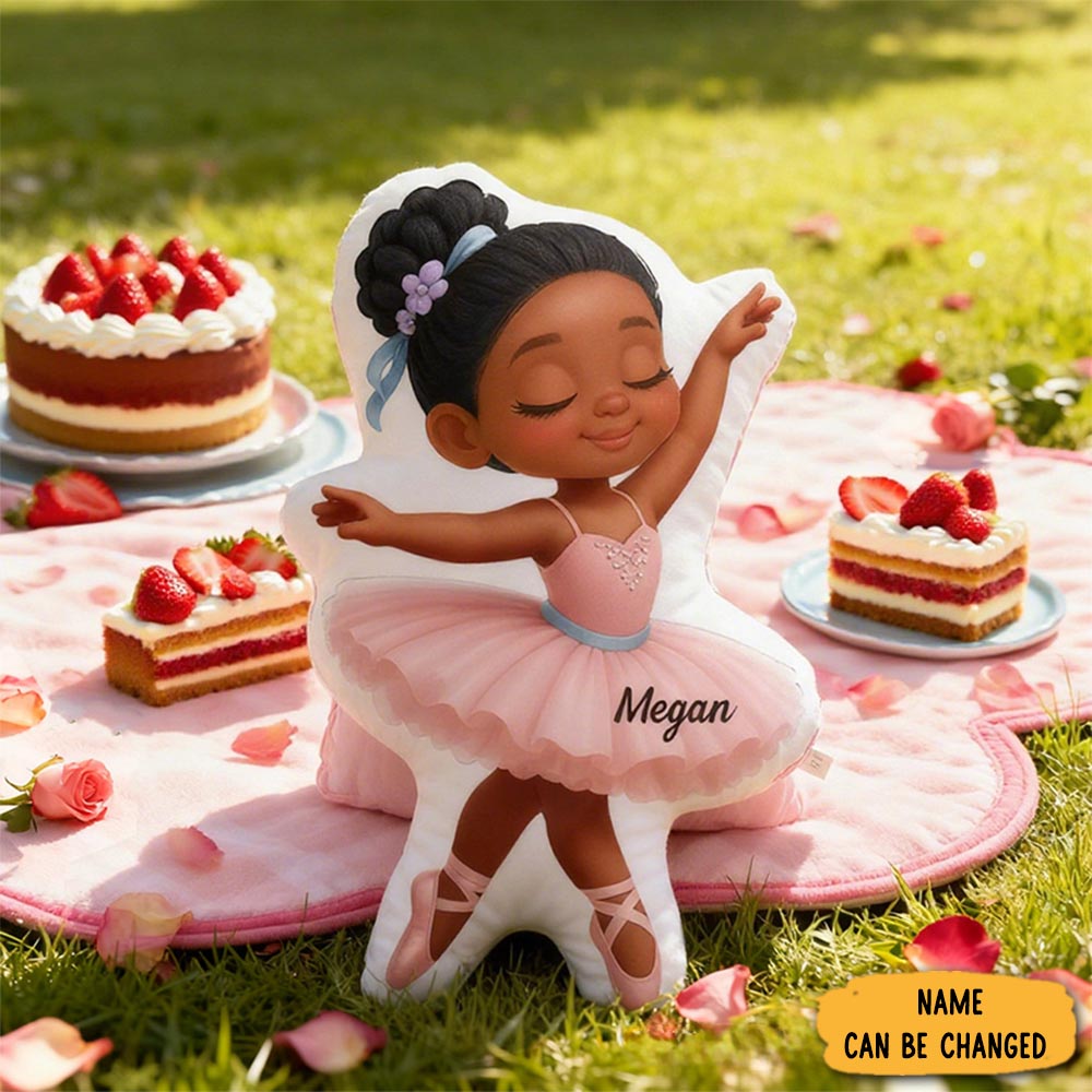 Personalized Ballet Girl Shaped Pillow For Dance Lovers Pillow Christmas Gift For Kids