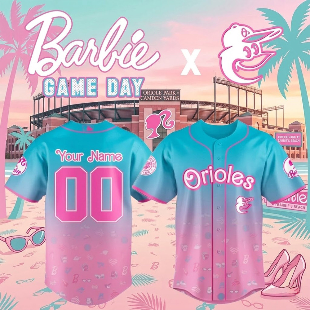 Personalized Baltimore Orioles Barbie Game Day Jersey Baseball Clothes Fan Gift For Him
