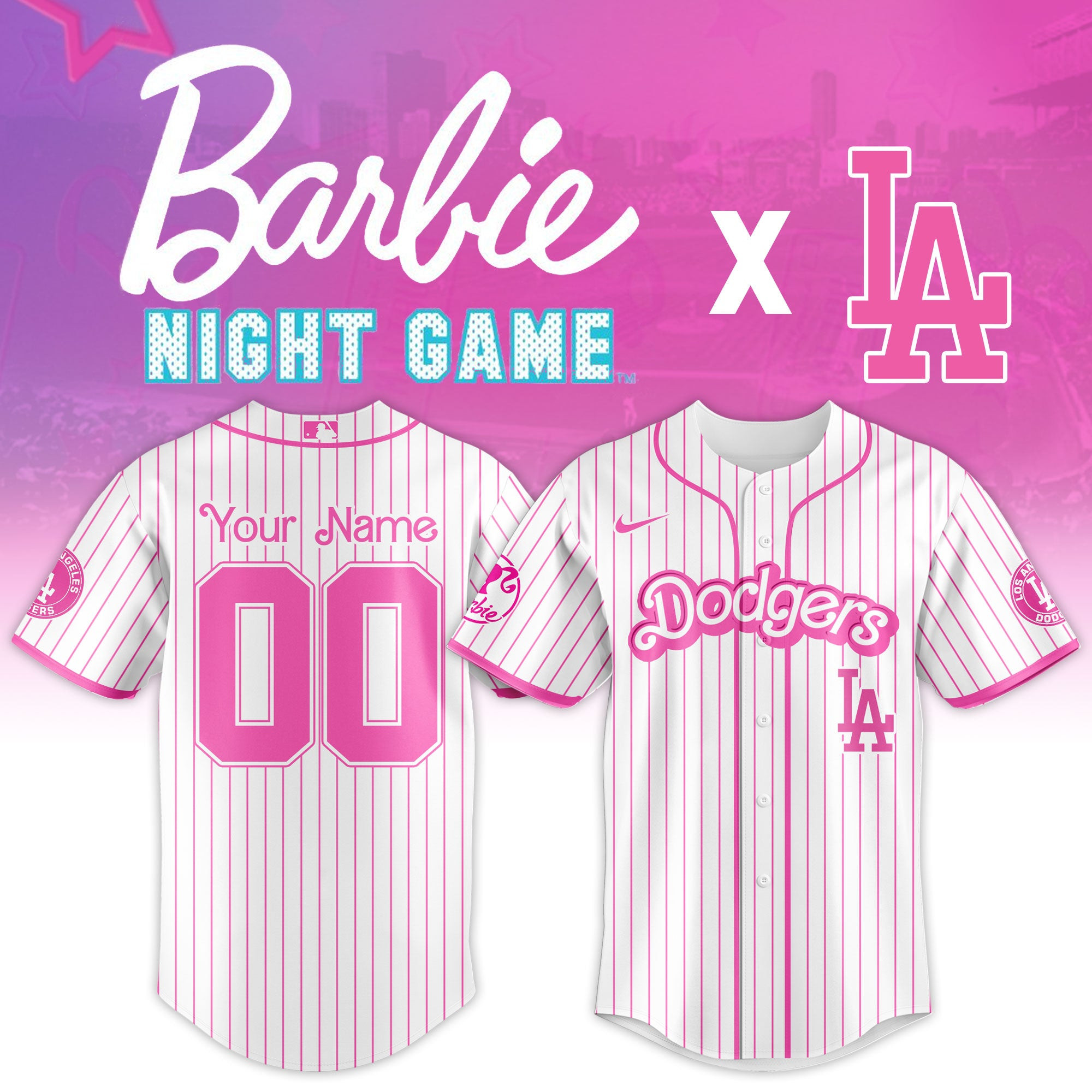 Personalized Barbie Los Angeles Dodgers Baseball Jersey Baseball Lover Gift Ideas