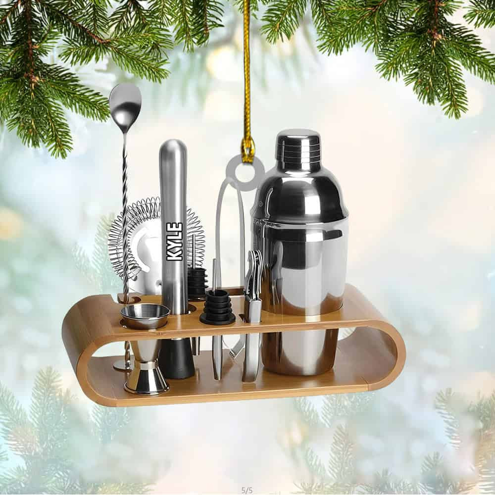 Personalized Bartender Acrylic Christmas Ornament Gift For Bartender