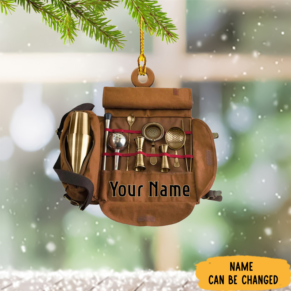 Personalized Bartender Christmas Ornament Unique Christmas Tree Decorations Gift