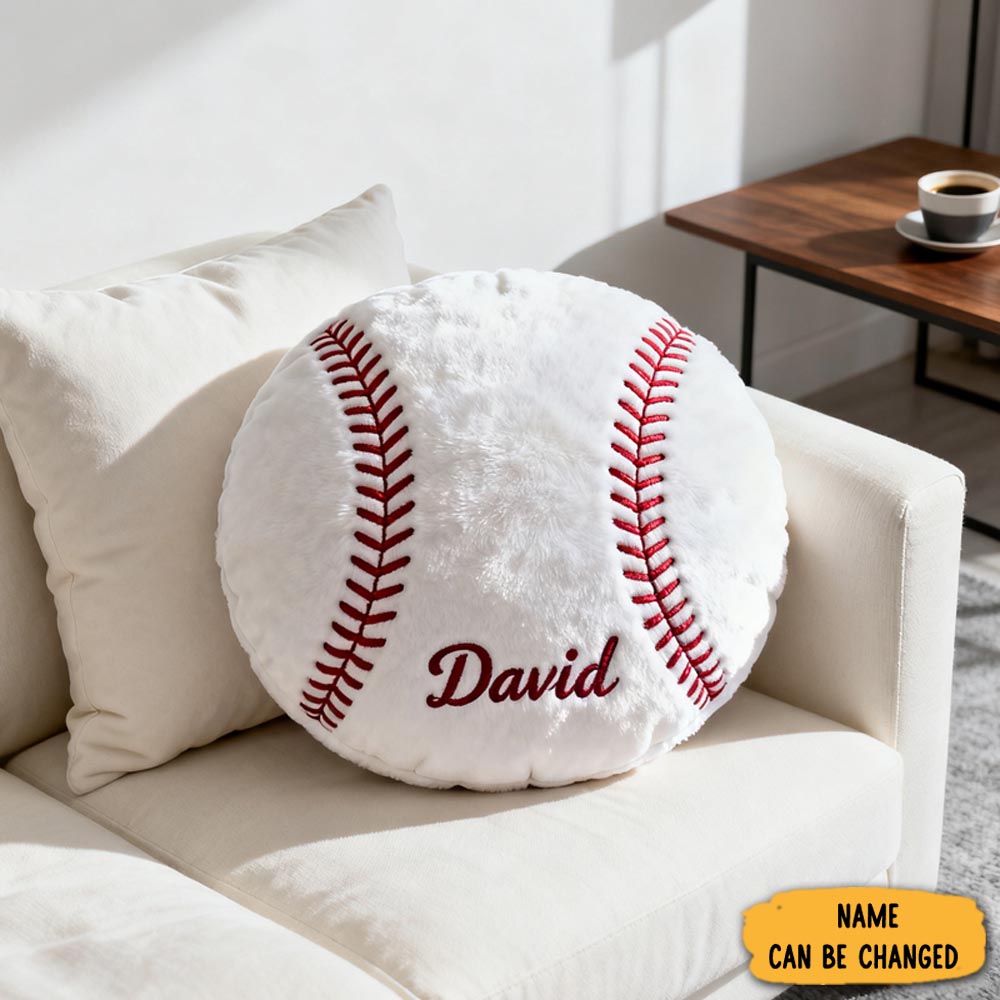 Personalized Baseball Ball Pillow Sport Themed Sofa Decor Gifts For Baseball Players