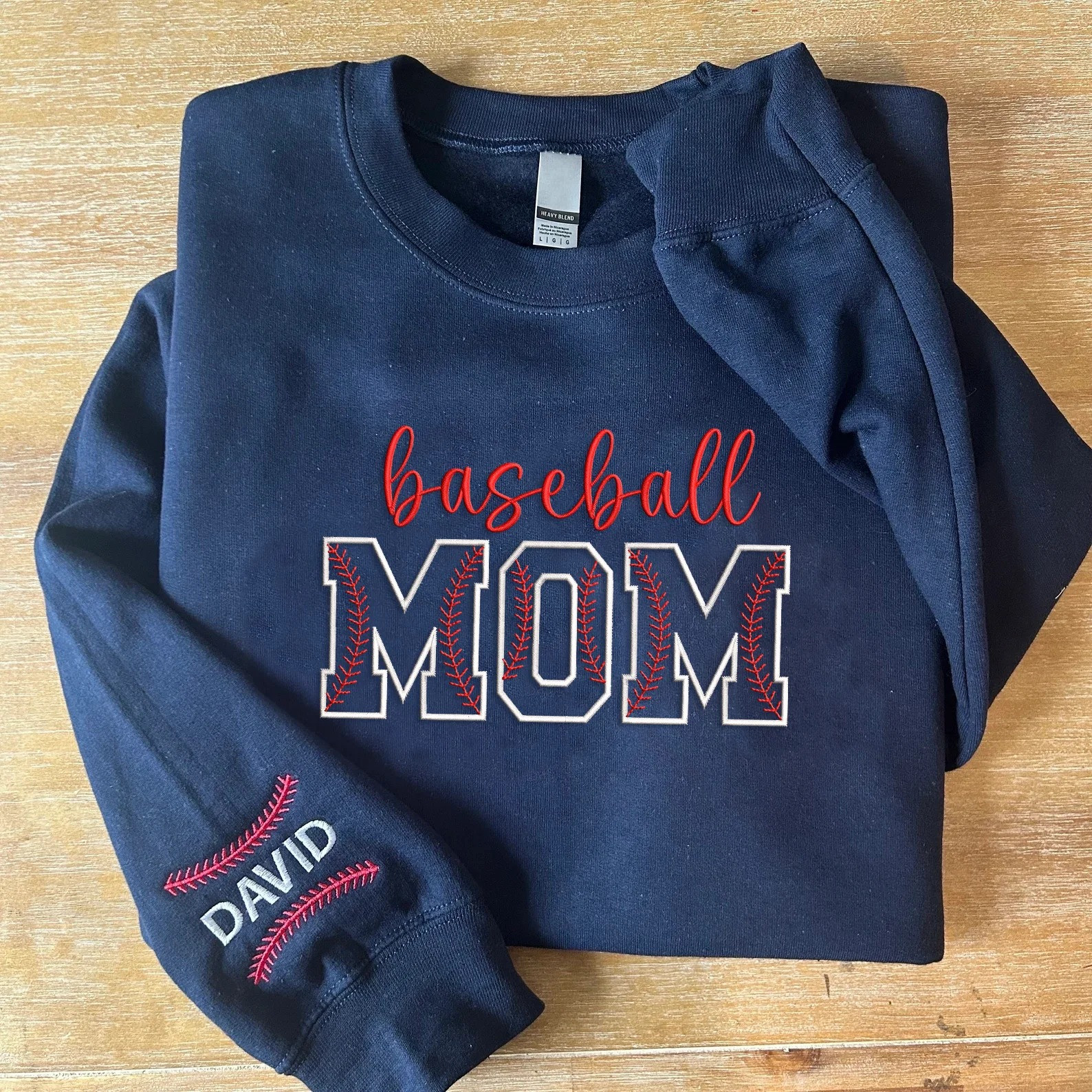 Personalized Baseball Mom Sweatshirt Sports Mama Crewneck Game Day Gift for Mom