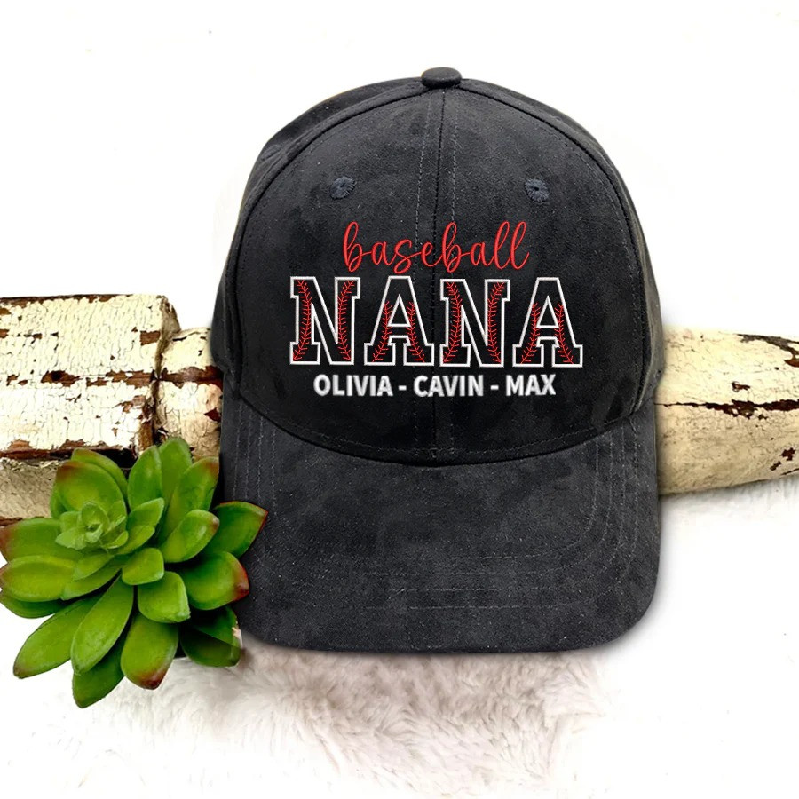 Personalized Baseball Nana Hat Sports Grandma Cap Game Day Fan Gift for Mom