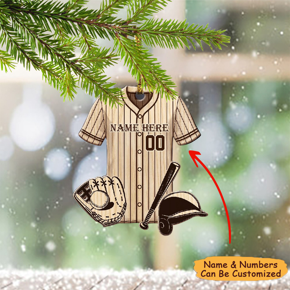 Personalized Baseball Ornament Baseball Christmas Tree Ornaments 2024 Sport Lovers Gifts