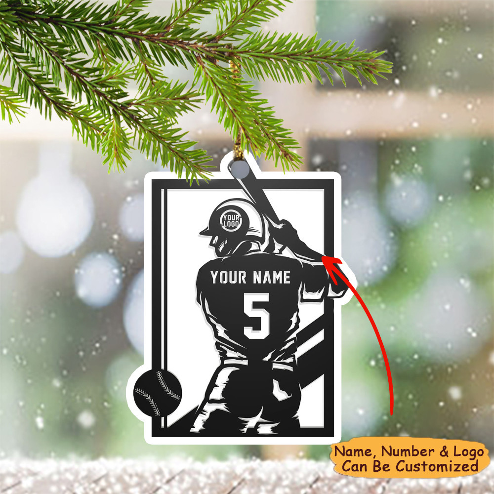 Personalized Baseball Ornament Baseball Player Ornament 2024 Christmas Tree Decorating Ideas