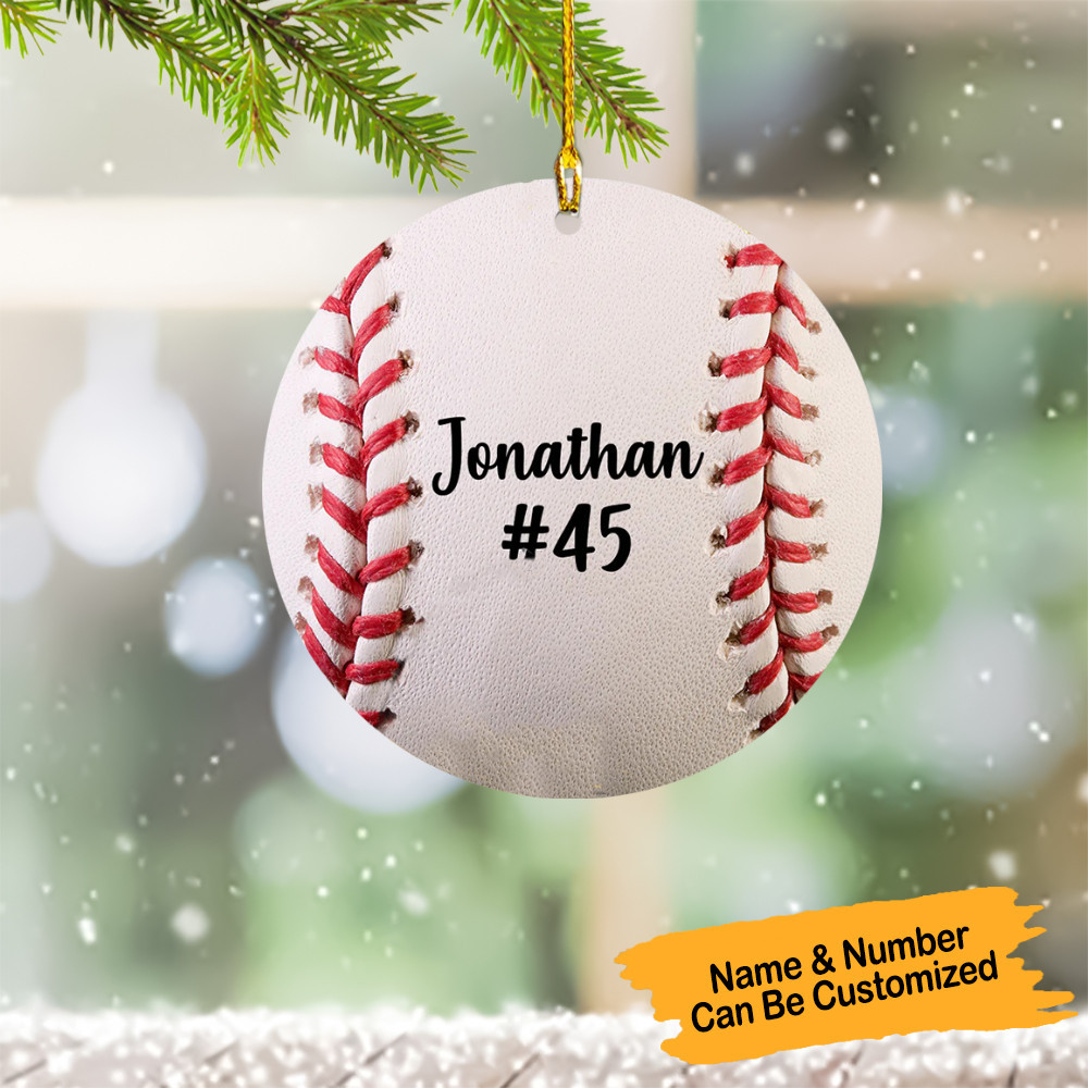 Personalized Baseball Ornament Baseball Player Ornament 2024 Christmas Tree Decoration