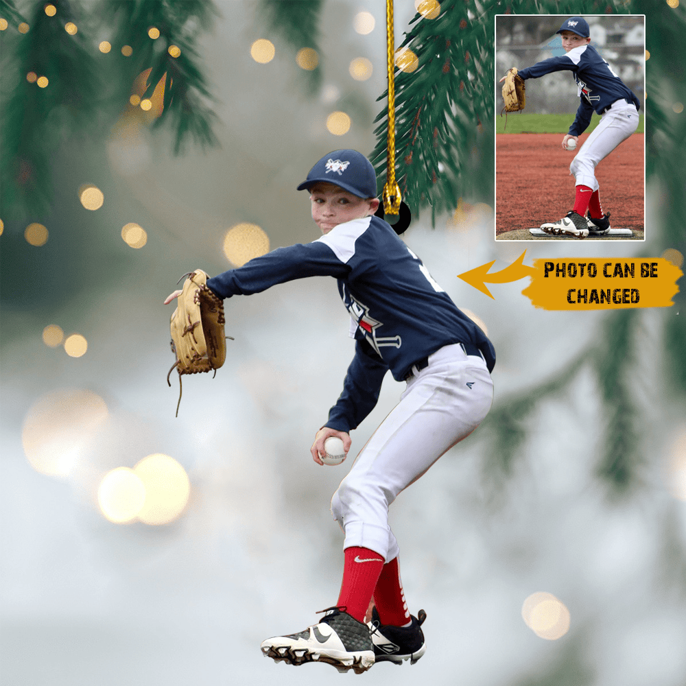 Personalized Baseball Player Ornament Custom Baseball Player Ornament Baseball Christmas Ornament