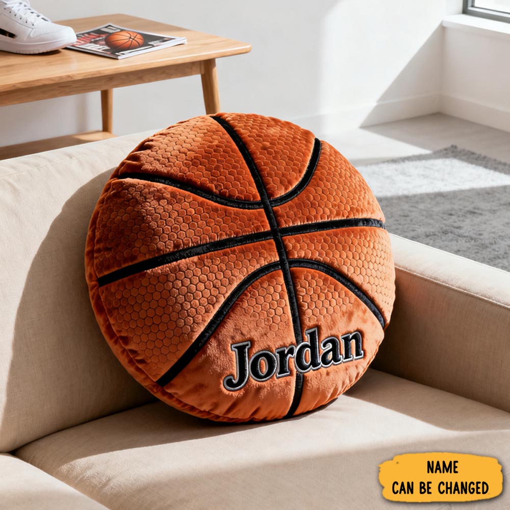 Personalized Basketball Pillow Sport Themed Home Decor Gifts For Basketball Lovers