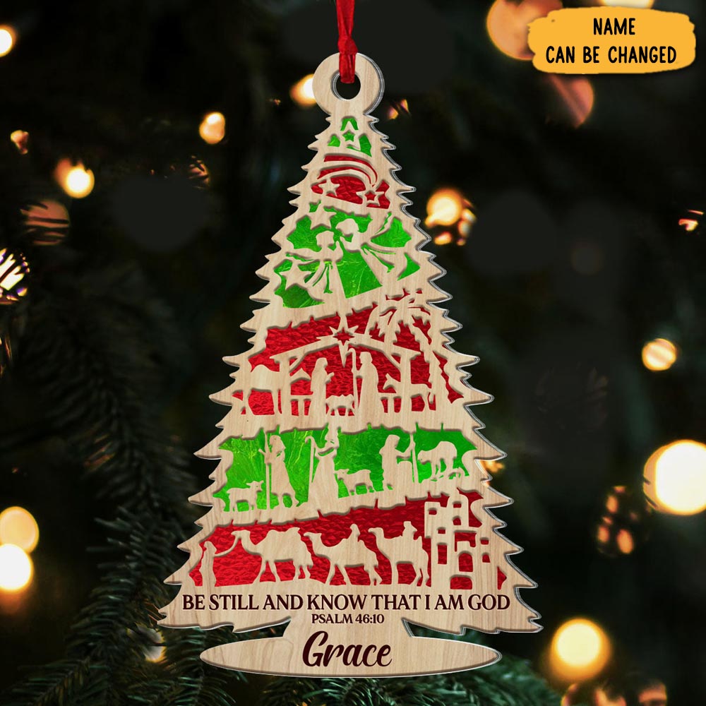 Personalized Be Still And Know That I Am God Christmas Ornament Xmas Tree Decor Gift Ideas