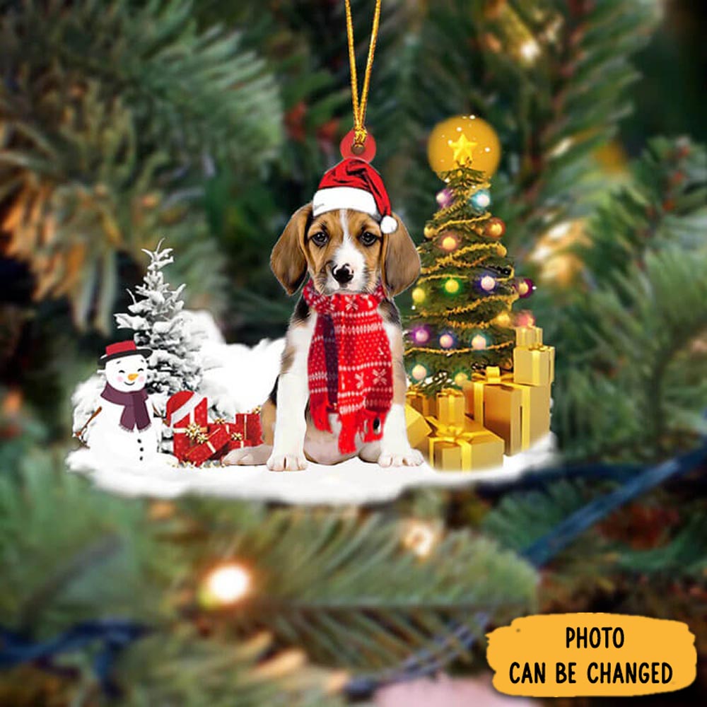 Personalized Beagle Christmas Ornament Elegant Tree Ornament Decoration