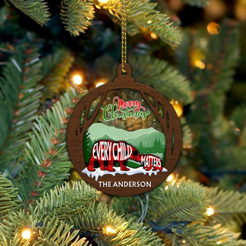 Personalized Bear Every Child Matters Ornament Merry Christmas Ornament Xmas Decorations