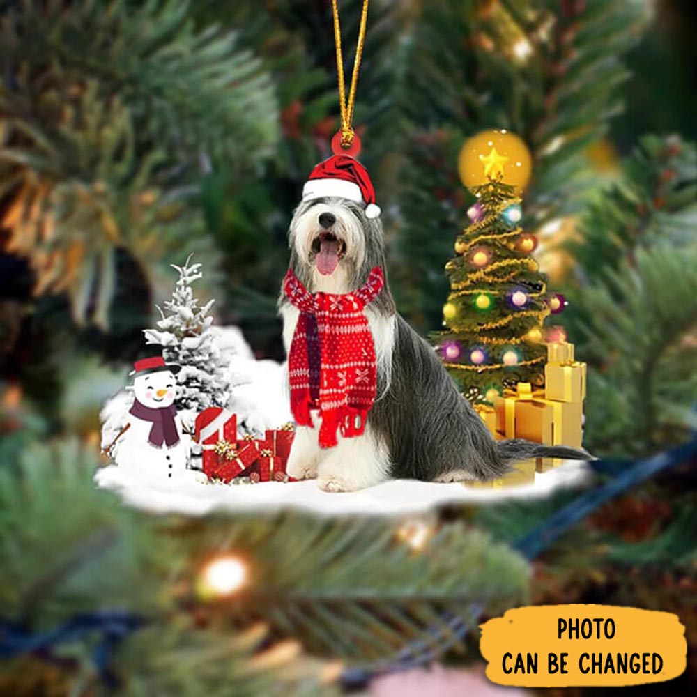Personalized Bearded Collie Christmas Ornament Warm Ornament Gift For Family