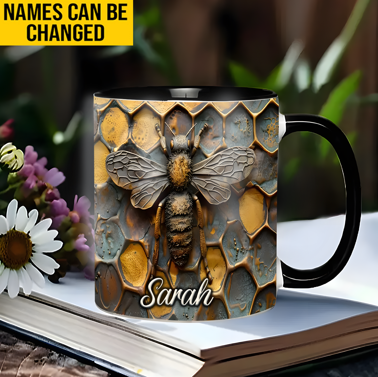 Personalized Bee Hive Mug Vintage Coffee Mug Unique Presents For Bee Lovers