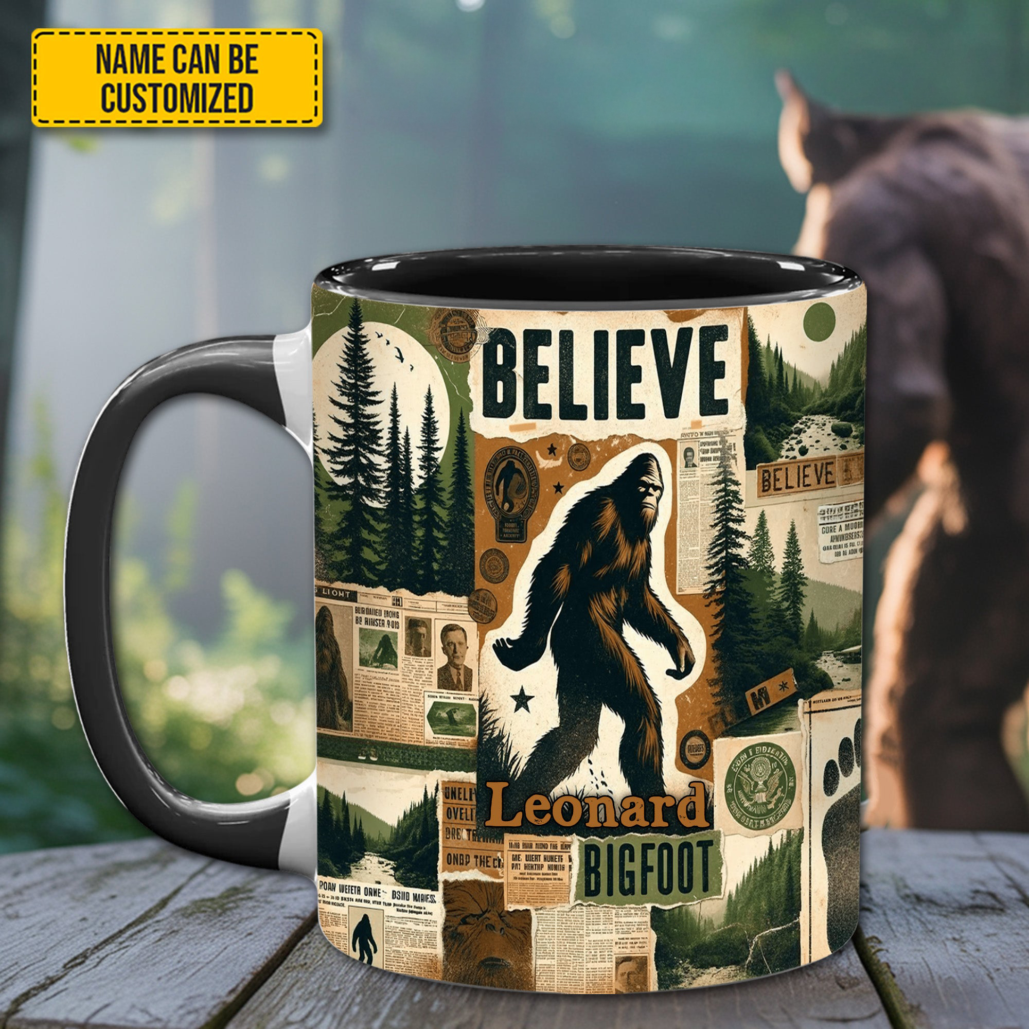 Personalized Believe Bigfoot Sasquatch Mug Leonard Bigfoot Coffee Mug Gift Ideas