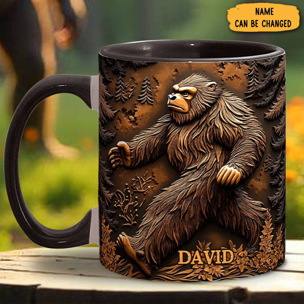 Personalized Believe In Yourself Bigfoot Mug Forest Design Best Presents