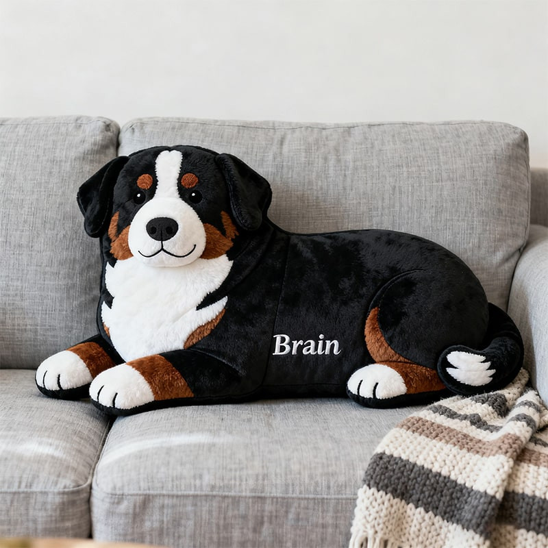 Personalized Bernese Mountain Dog Pillow Indoor Decor Christmas Gifts For Dog Owners