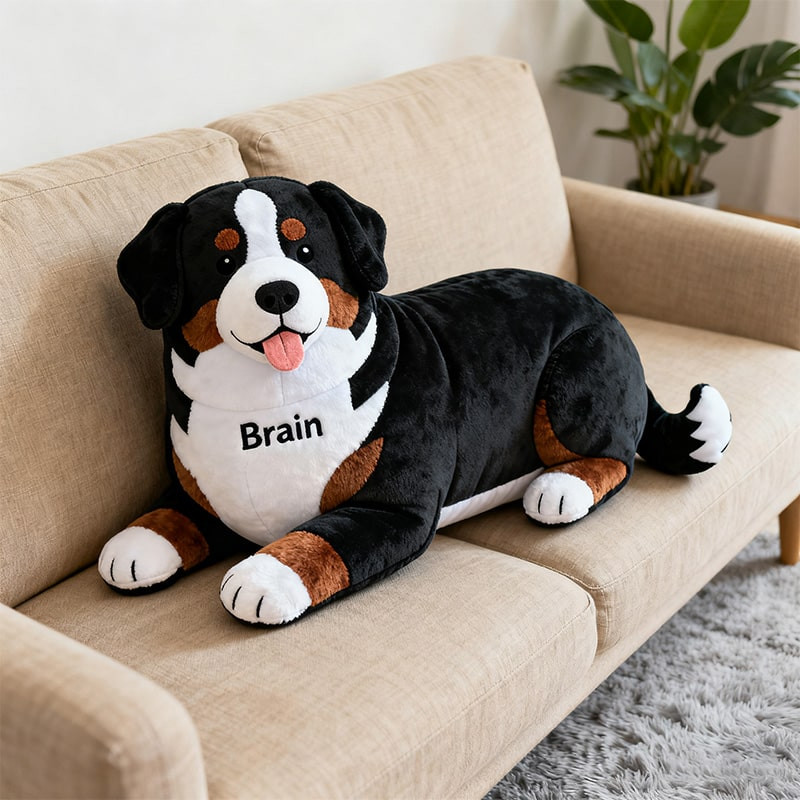 Personalized Bernese Mountain Dog Pillow Sofa Decor Christmas Gifts For Dog Lovers