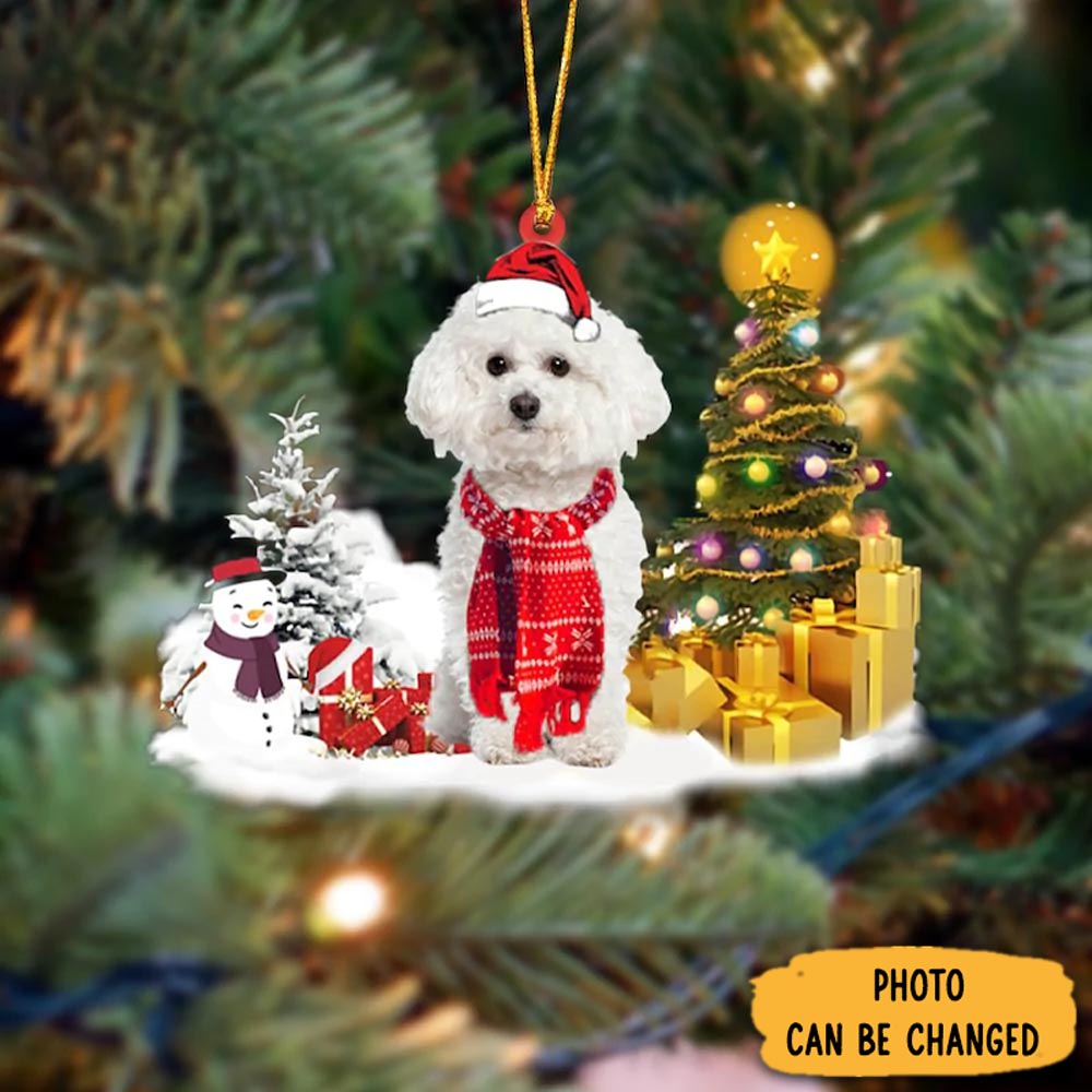 Personalized Bichon Frise Christmas Ornament Classic Christmas Ornament Gift