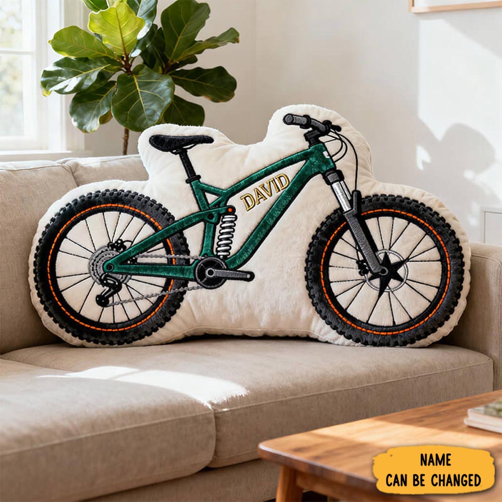 Personalized Bicycle Pillow Sport Themed Sofa Decor Couch Pillow Gifts For Him